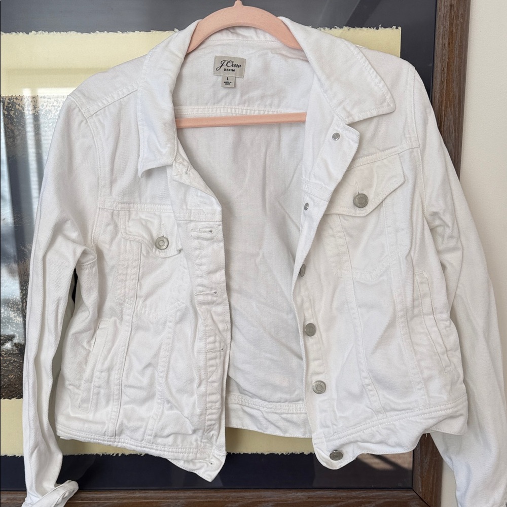 J. Crew White Denim Jean Jacket